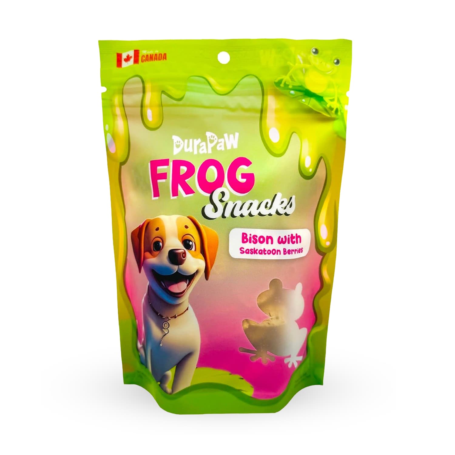 DuraPaw Canadian Dog Treats Frog Snacks Bison with Berries