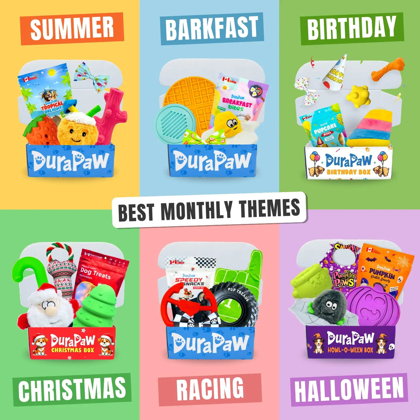 DuraPaw Best Monthly Themed Dog Toy Boxes