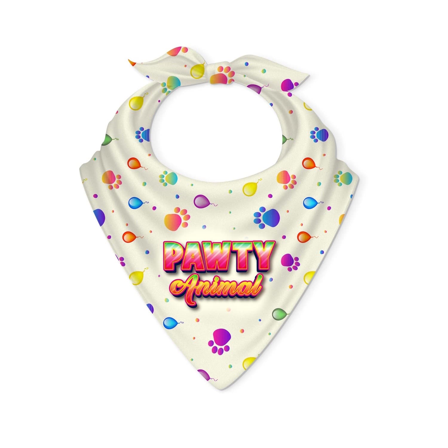 Pawty Animal Themed Colorful Dog Bandana Accessory