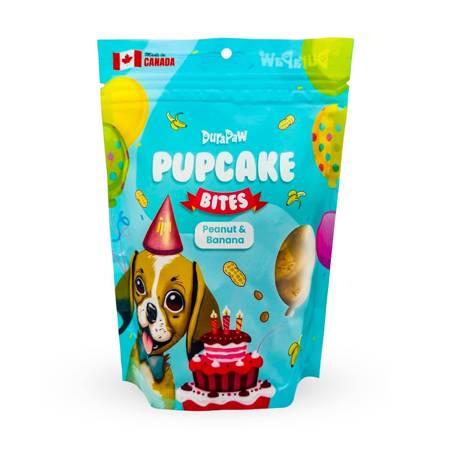 DuraPaw Birthday Dog Treats Peanut Banana Pupcake Bites