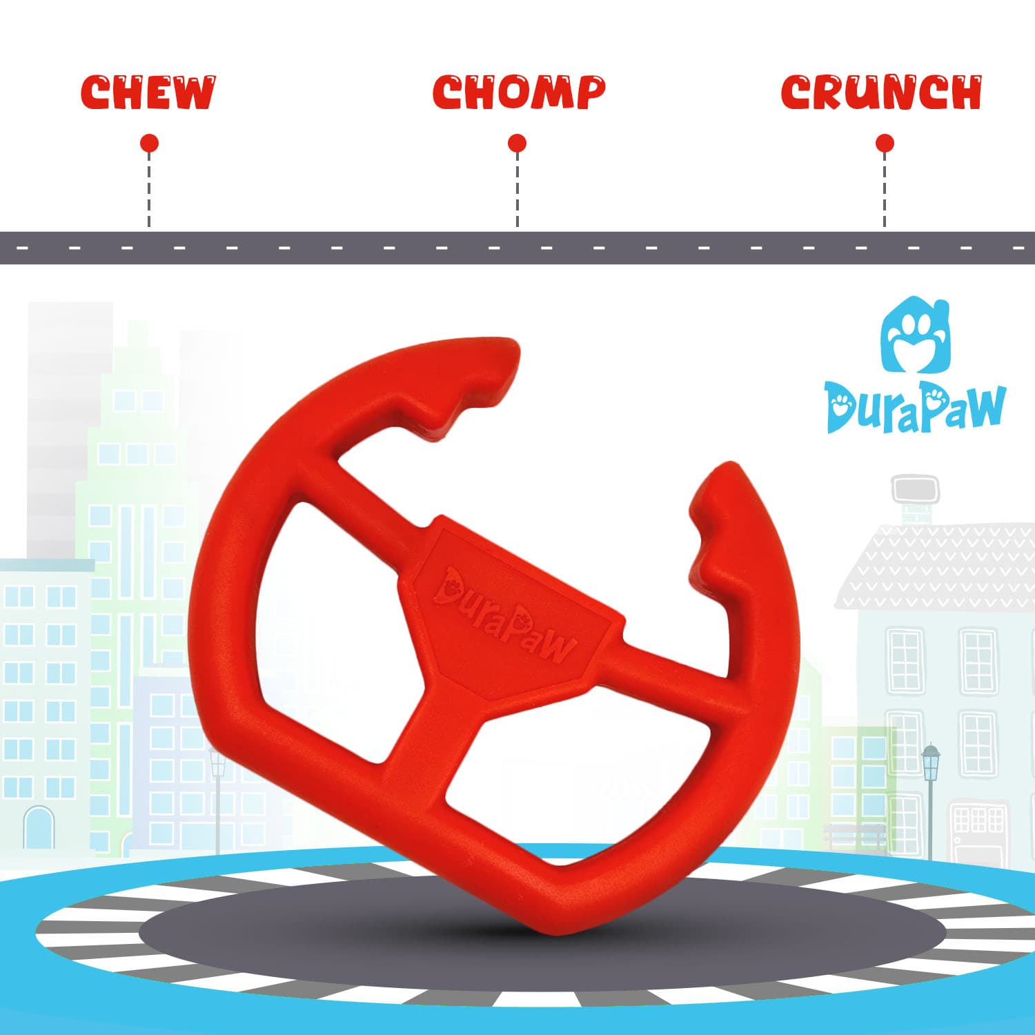 Racing Steering Wheel Dog Chew Toy