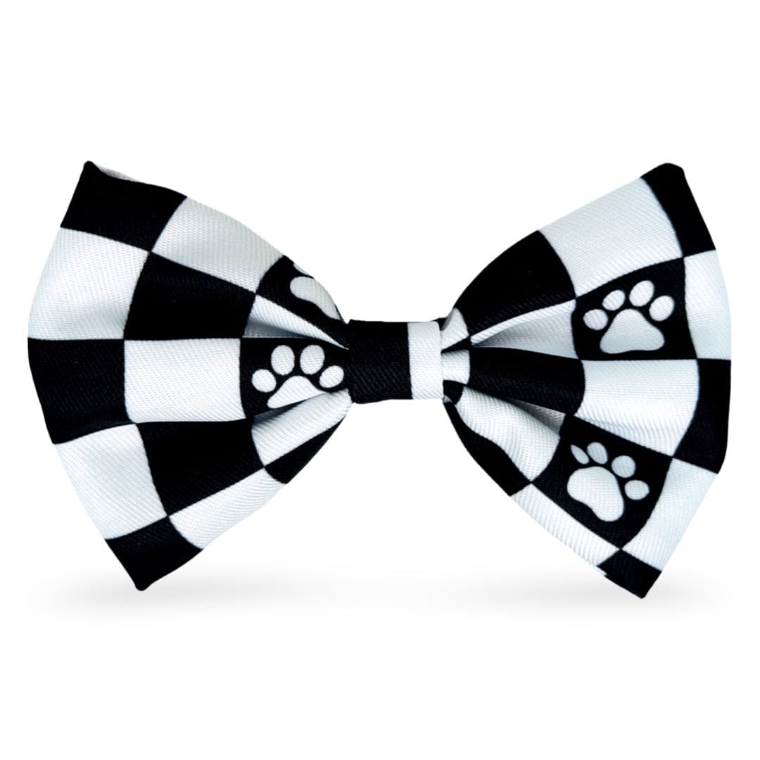 Pet Racing Themed Dog Bow Tie Accessory