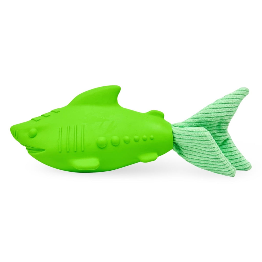 Rubber shark dog toy sales