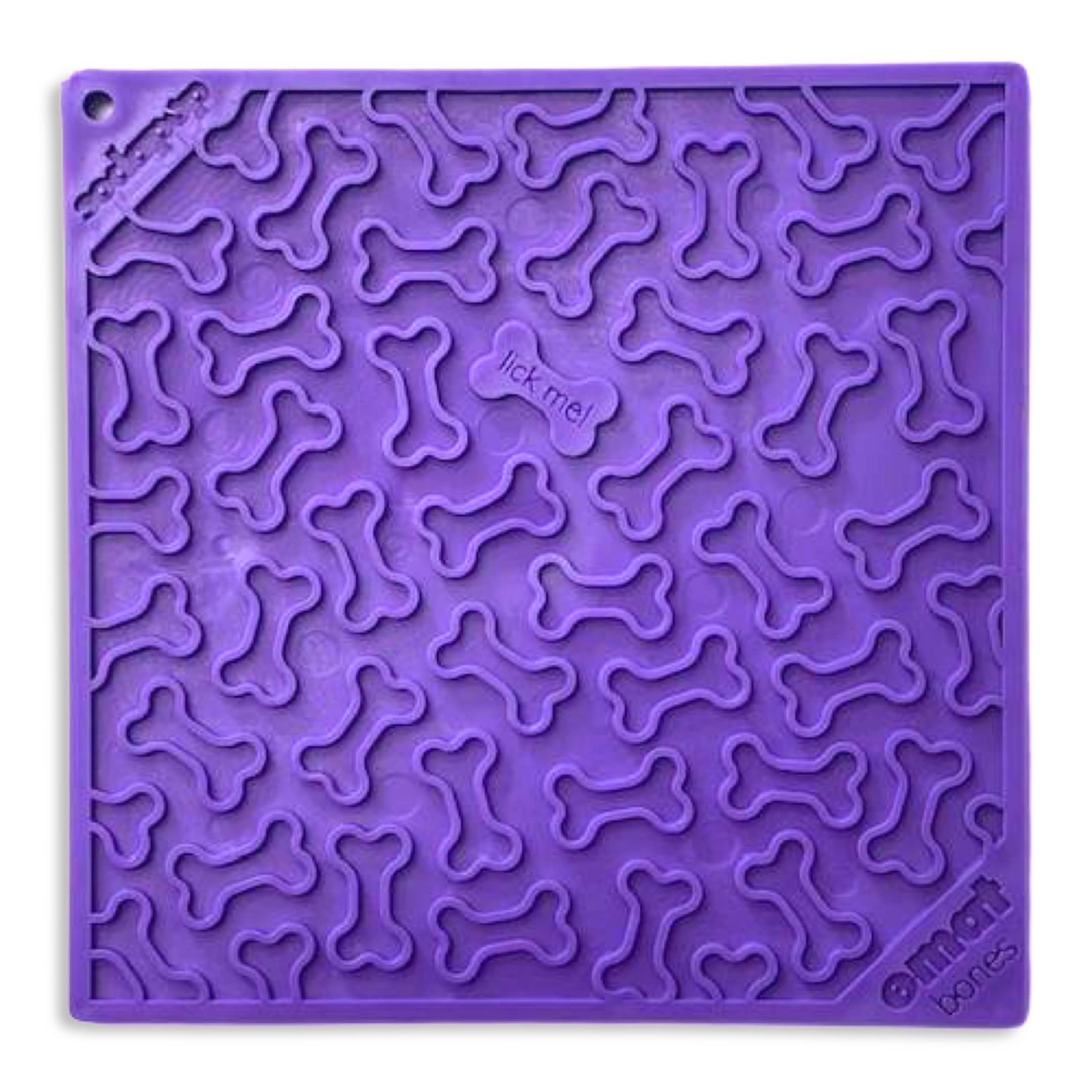 Dog Lick Mat Purple Bones Design Canada